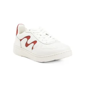 SANDRO MOSCOLONI White/Red Made In Brazil Leather Ipanema Sneakers
