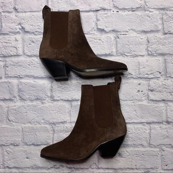 Sandro Raph Almond-toe Suede Ankle Boots