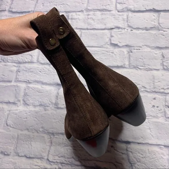 Sandro Raph Almond-toe Suede Ankle Boots