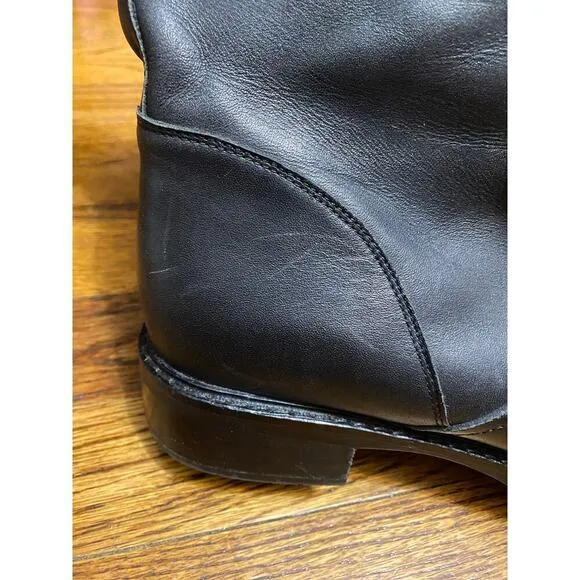 Santana Canada Black Leather Boots Rugged Waterproof Lug Sole Sleek Edgy Grunge