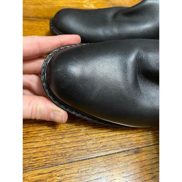 Santana Canada Black Leather Boots Rugged Waterproof Lug Sole Sleek Edgy Grunge