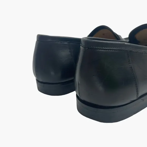 Santoni Black Penny Leather‎ Loafers