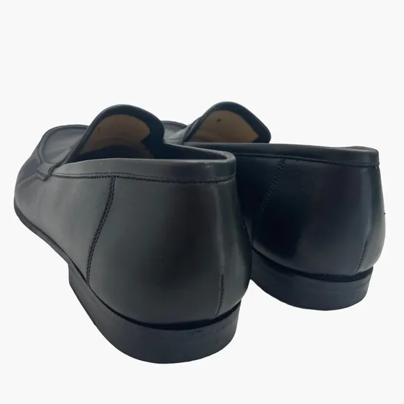 Santoni Black Penny Leather‎ Loafers