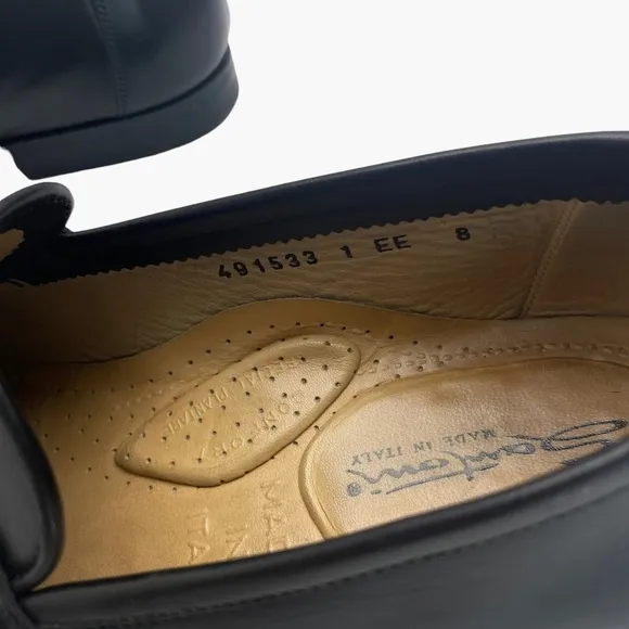 Santoni Black Penny Leather‎ Loafers