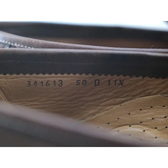 Santoni Driving Penny Loafers Mens Size 11.5 Brown Leather Made In ITALY