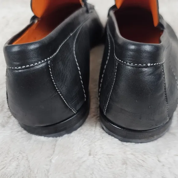Santoni Tassel Loafers Mens 9 EE Italy Leather Penny Timeless Preppy Classic