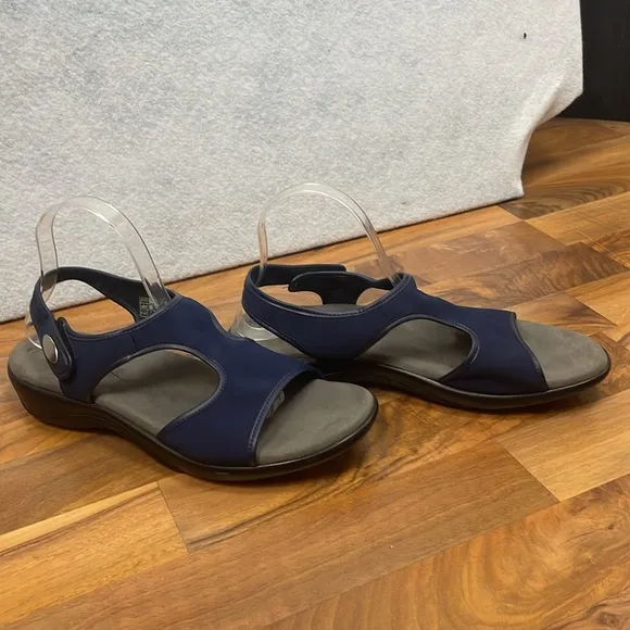 SAS Harmony tripad comfort open toe sling back blue sandals