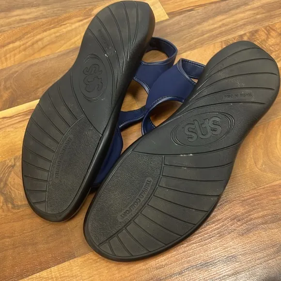 SAS Harmony tripad comfort open toe sling back blue sandals