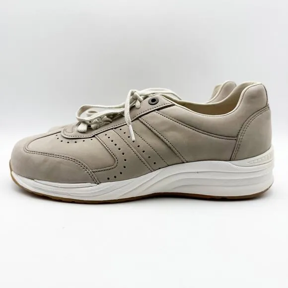 SAS Mens Camino Sneaker US Size 9.5 Wide Taupe Leather Lace Up NIB