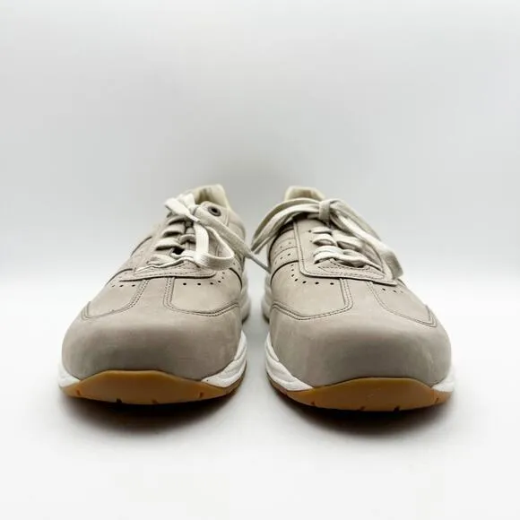 SAS Mens Camino Sneaker US Size 9.5 Wide Taupe Leather Lace Up NIB