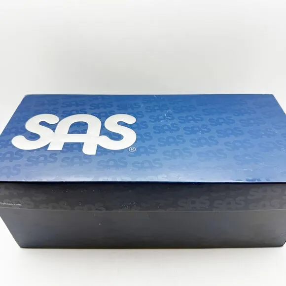 SAS Mens Camino Sneaker US Size 9.5 Wide Taupe Leather Lace Up NIB