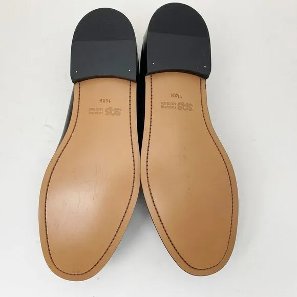 SAS Penny Black Leather Slip On Penny Loafers - Men's Size 14.5N NIB New