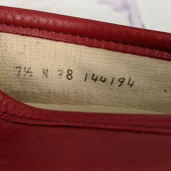 SAS Wink Red Penny Loafers - Size 7-1/2 N (Narrow)