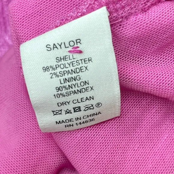 SAYLOR Sonja Ruched Skirt Long‎ SleeveMinidress Coctail Pink Orchid Dress
