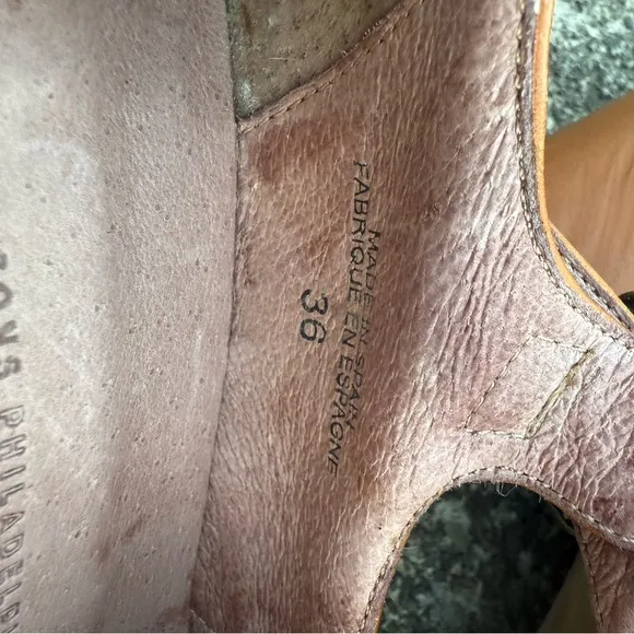 Schuler &amp; Sons women’s size 5.5 leather heeled sandals pumps.