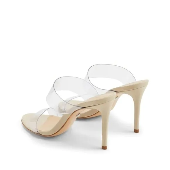 SCHUTZ Ariella Sandal in Vinyl/Nude Size 8