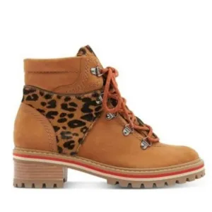 Schutz Keida Leopard Calf Hair Boots
