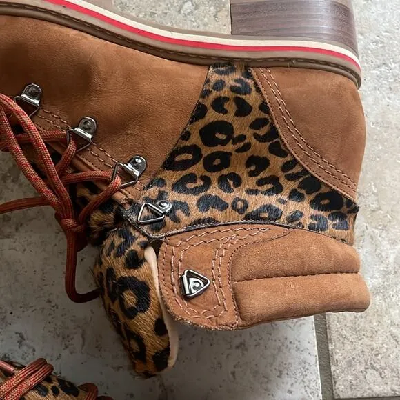 Schutz Keida Leopard Calf Hair Boots