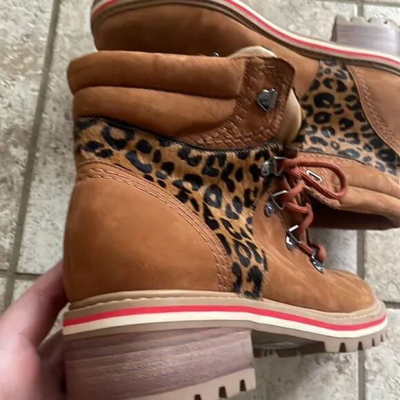 Schutz Keida Leopard Calf Hair Boots