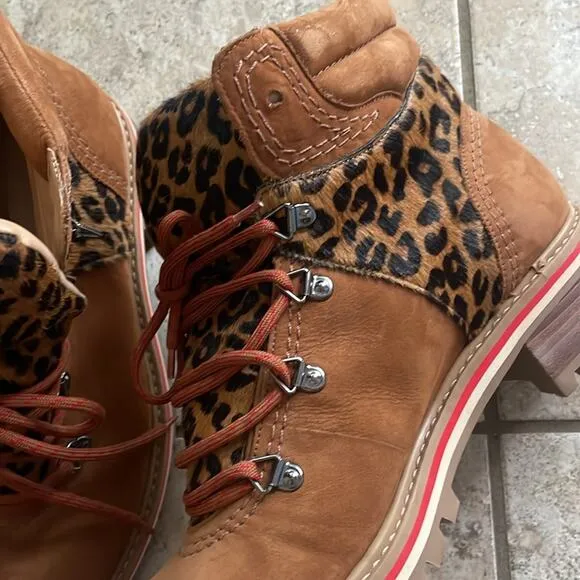 Schutz Keida Leopard Calf Hair Boots