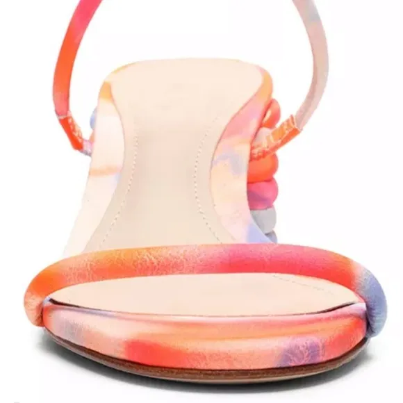 SCHUTZ MULTICOLORED TIE DYE SANDALS