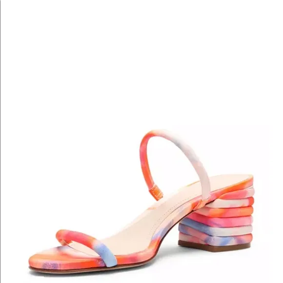 SCHUTZ MULTICOLORED TIE DYE SANDALS