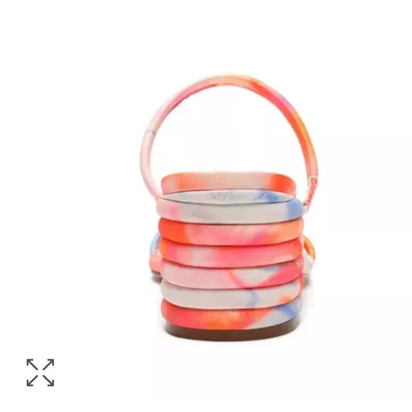SCHUTZ MULTICOLORED TIE DYE SANDALS