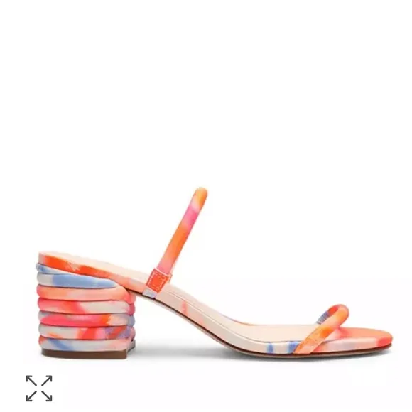 SCHUTZ MULTICOLORED TIE DYE SANDALS