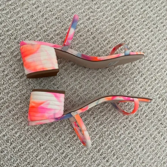 SCHUTZ MULTICOLORED TIE DYE SANDALS