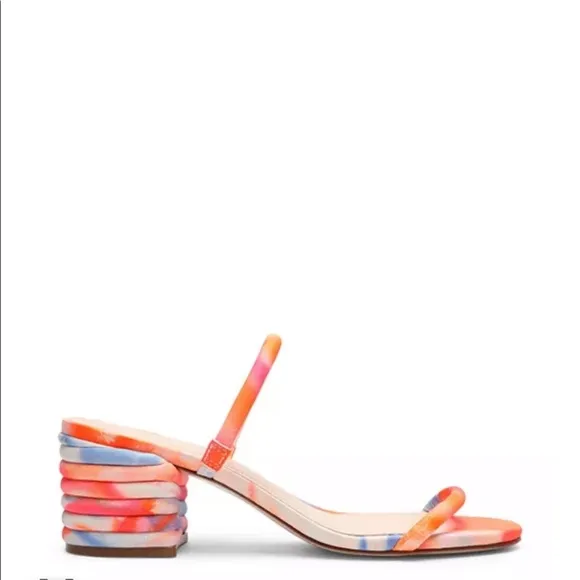 SCHUTZ MULTICOLORED TIE DYE SANDALS