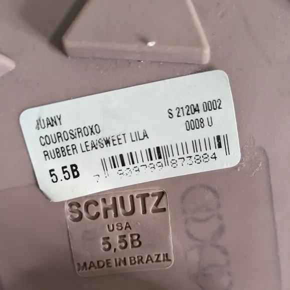Schutz Sweet Lilac Juany Rubber Leather Zipper Mid-Calf Boots....Size 5.5