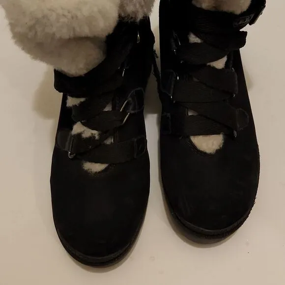 Schutz Arethusa Suede &amp; Shearling Boots Chunky