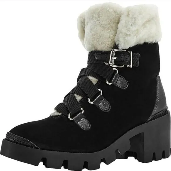 Schutz Arethusa Suede &amp; Shearling Boots Chunky