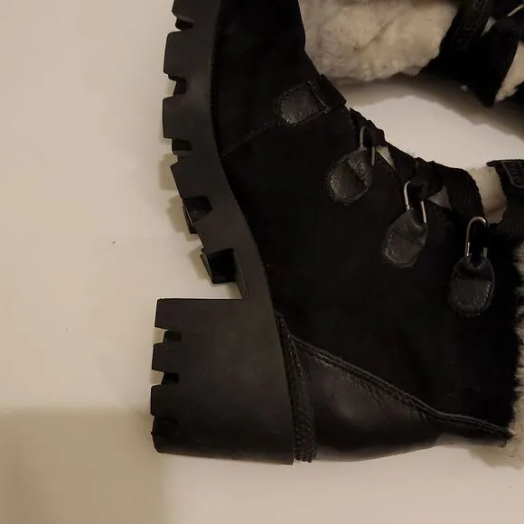 Schutz Arethusa Suede &amp; Shearling Boots Chunky