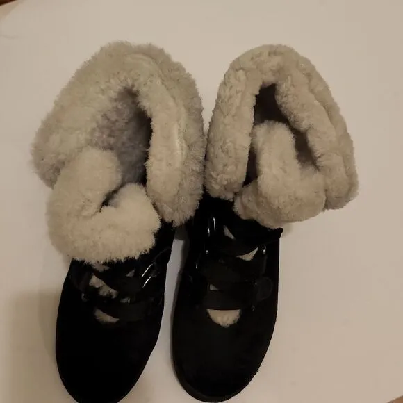 Schutz Arethusa Suede &amp; Shearling Boots Chunky