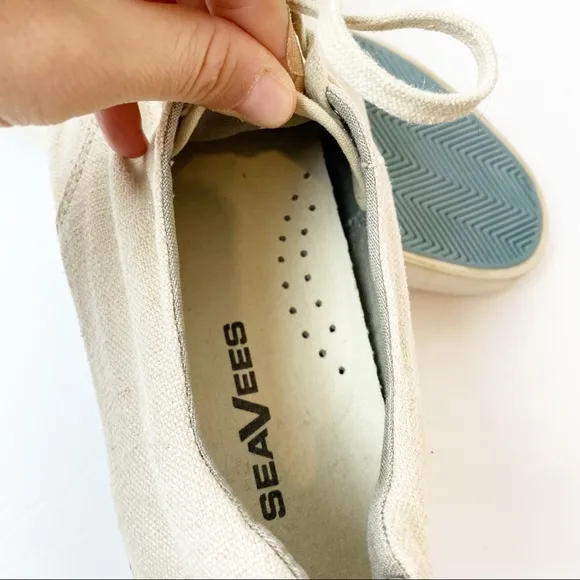 SeaVees | Hermosa Plimsoll Standard Sneakers in Linen