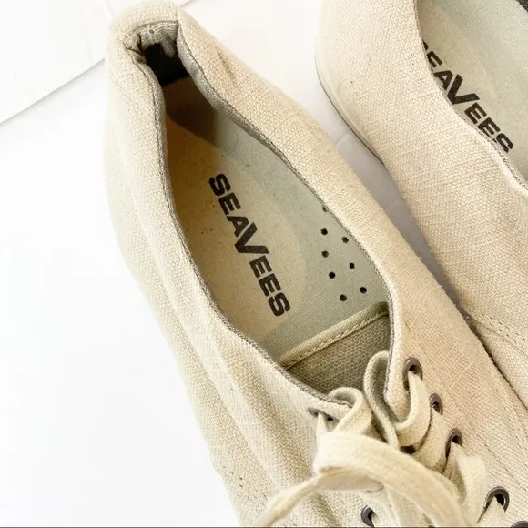 SeaVees | Hermosa Plimsoll Standard Sneakers in Linen