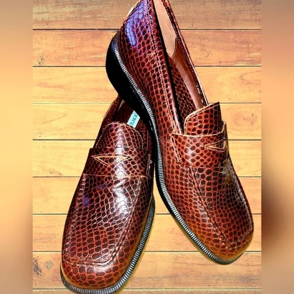 SEBAGO Alligator Penny Loafers