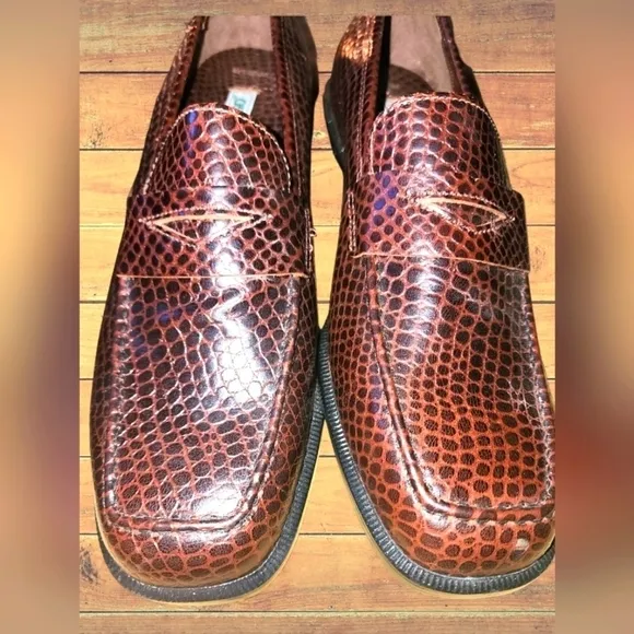 SEBAGO Alligator Penny Loafers