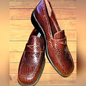 SEBAGO Alligator Penny Loafers