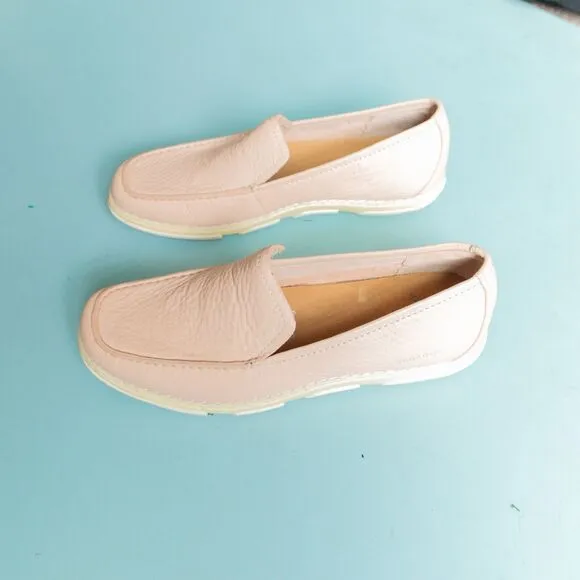 Sebago Dover Pink Genuine Leather Driving Loafers Size 9.5 Womens