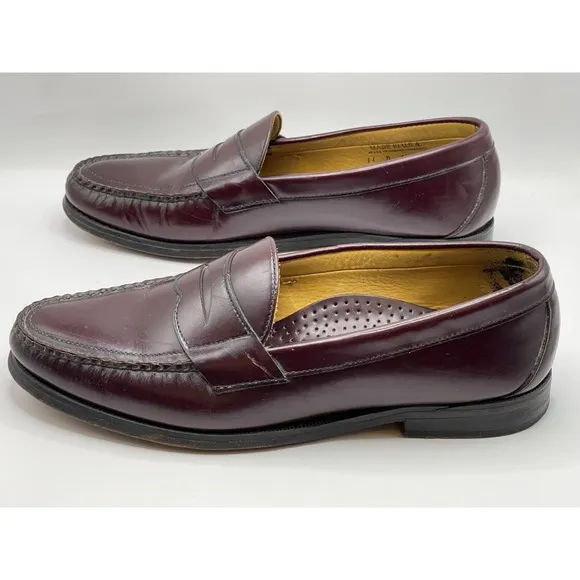 Sebago Men's Leather Penny Loafers Size 11 D Mahogany 1470838W Made in USA