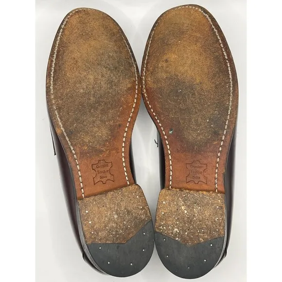 Sebago Men's Leather Penny Loafers Size 11 D Mahogany 1470838W Made in USA