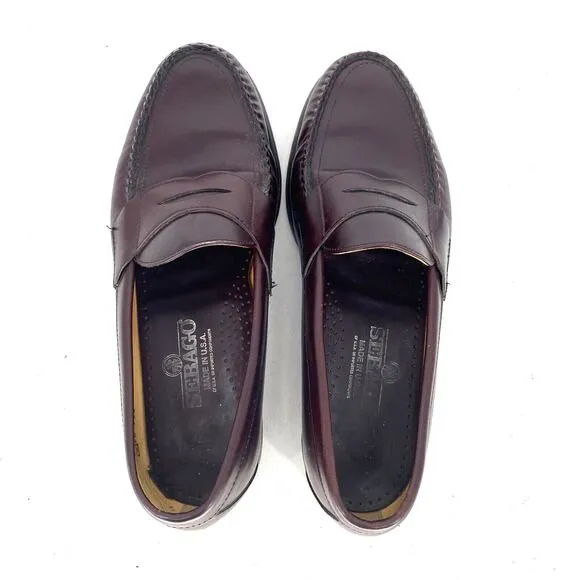 Sebago Penny Loafers Leather Oxblood Men's Size 10
