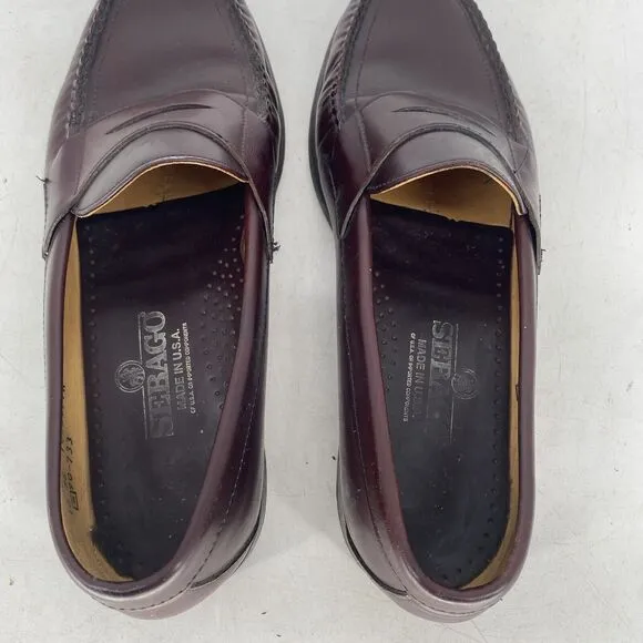 Sebago Penny Loafers Leather Oxblood Men's Size 10