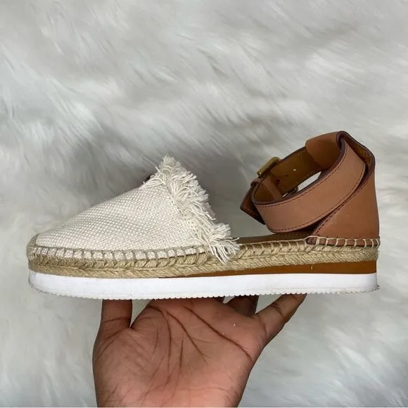 See by Chloe Glyn Espadrille Sandal in Natural Size 36 or 5