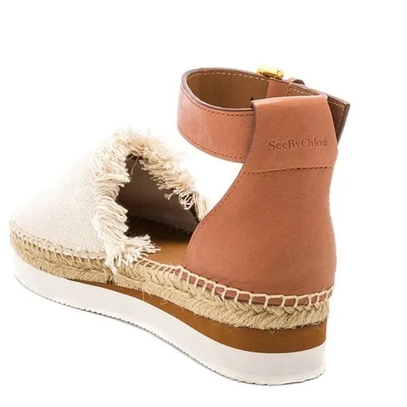 See by Chloe Glyn Espadrille Sandal in Natural Size 36 or 5
