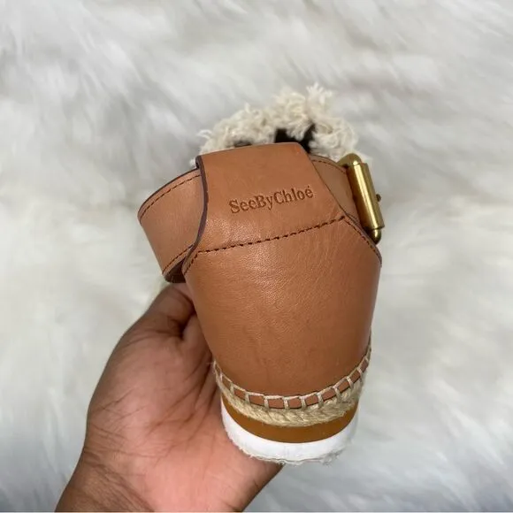 See by Chloe Glyn Espadrille Sandal in Natural Size 36 or 5