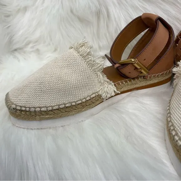 See by Chloe Glyn Espadrille Sandal in Natural Size 36 or 5