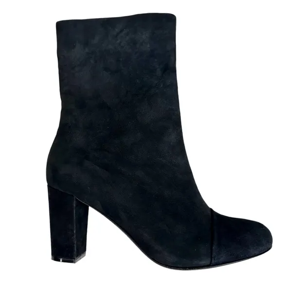 See by Chloe Nubuck Leather Boots 37.5 Black Heeled Modern